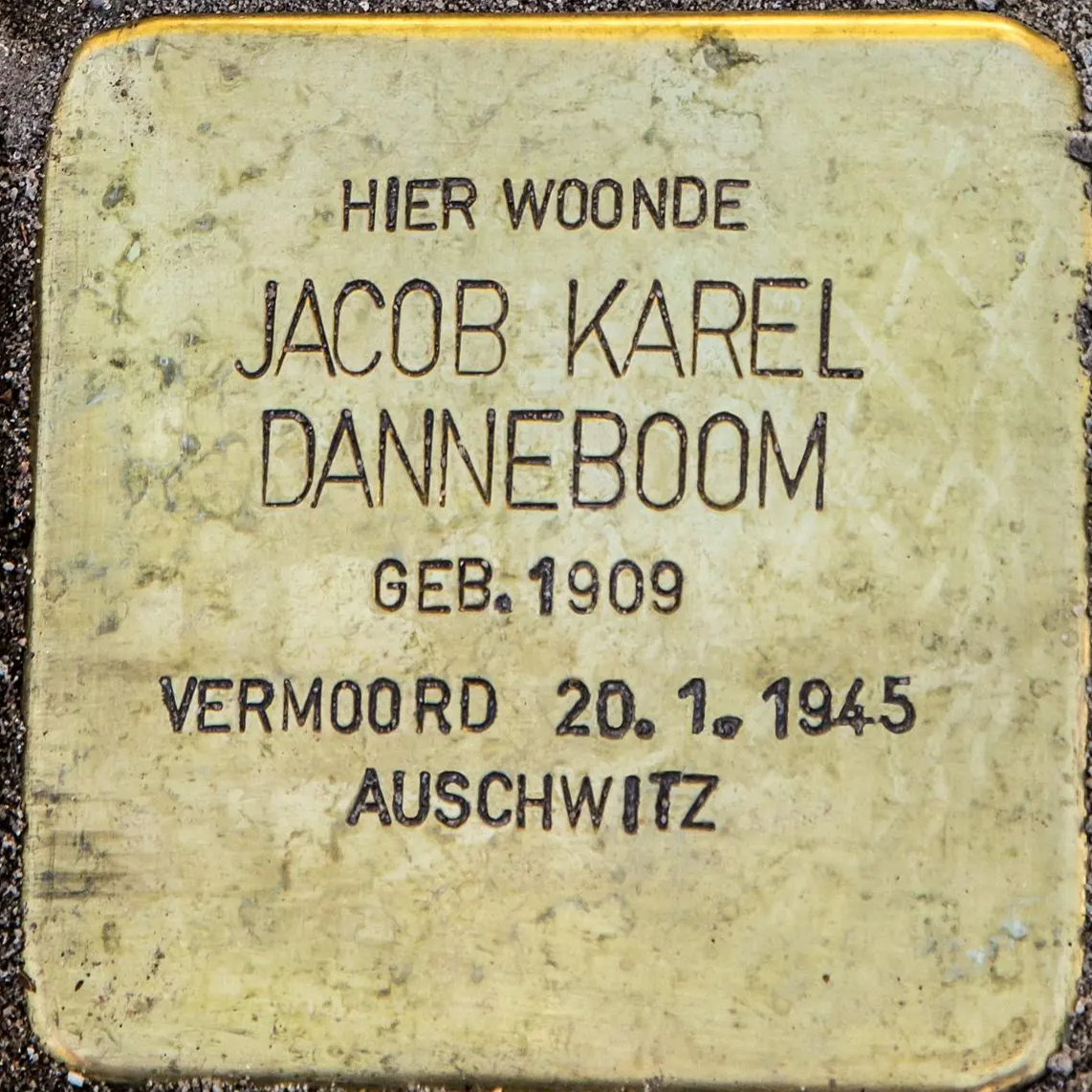 Struikelsteen voor Jacob Karel Danneboom