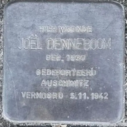 Struikelsteen voor Joël Denneboom