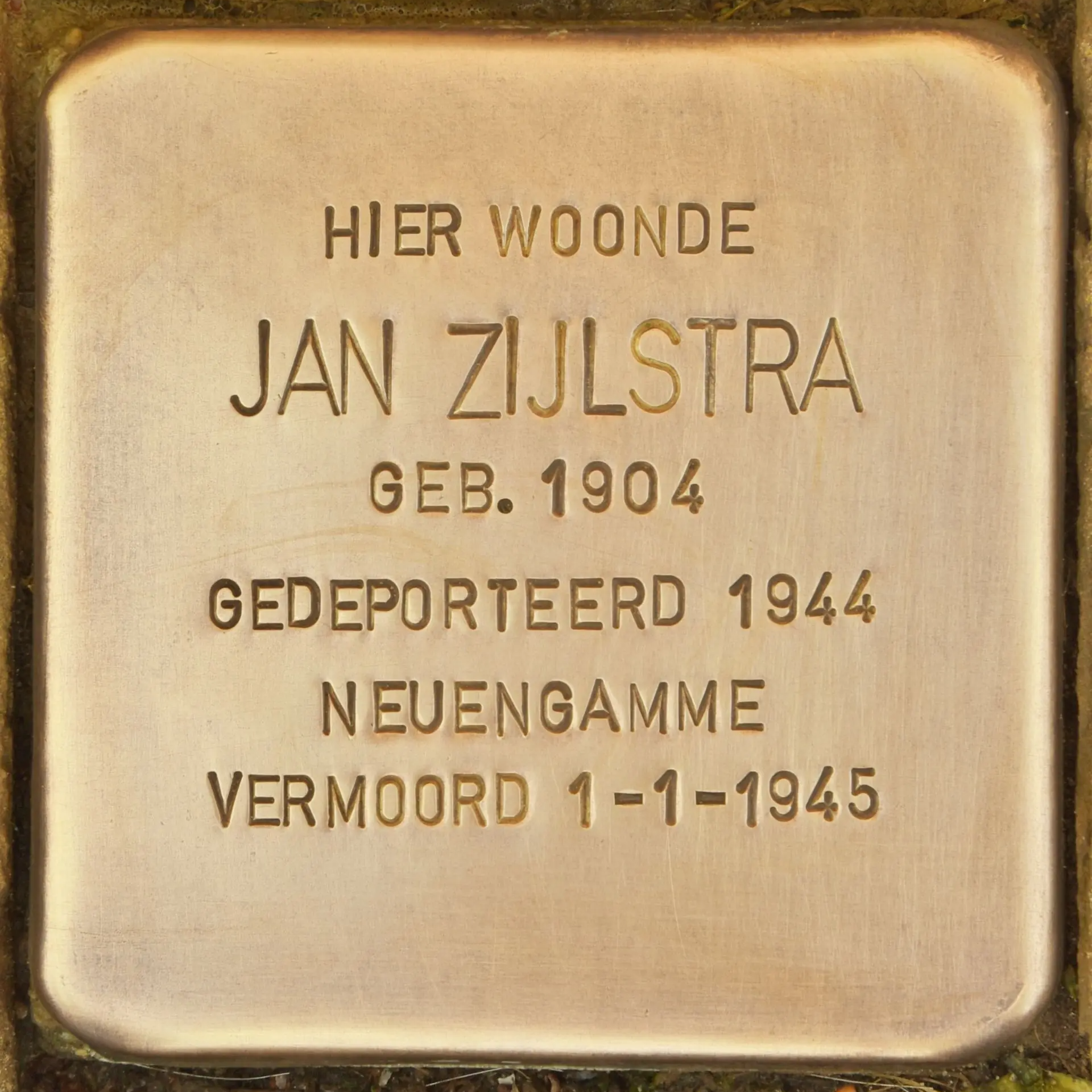 Struikelsteen voor Jan Zijlstra