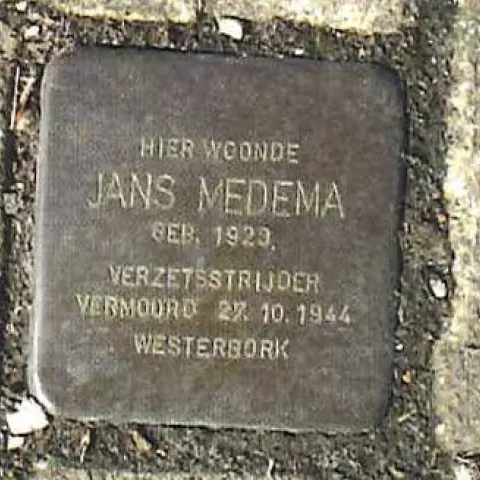 Struikelsteen voor Jans Medema