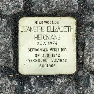 Struikelsteen voor Jeanette Elizabeth Heigmans