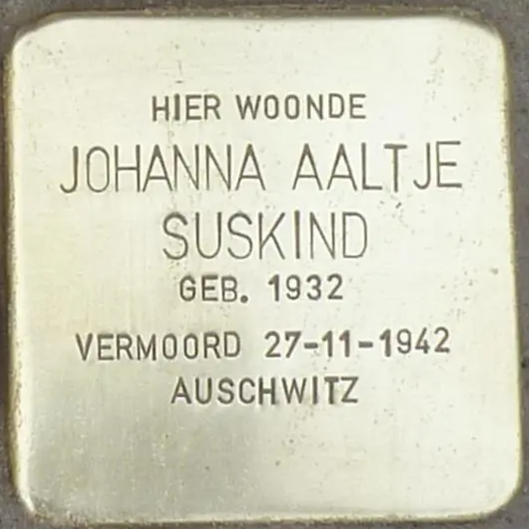 Struikelsteen voor Johanna Aaltje Suskind