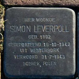 Struikelsteen voor Simon Leverpoll