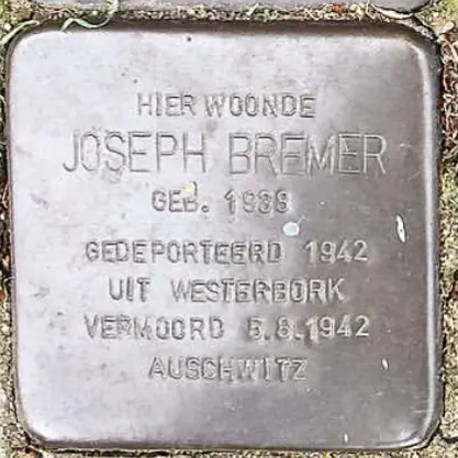 Struikelsteen voor Joseph Bremer