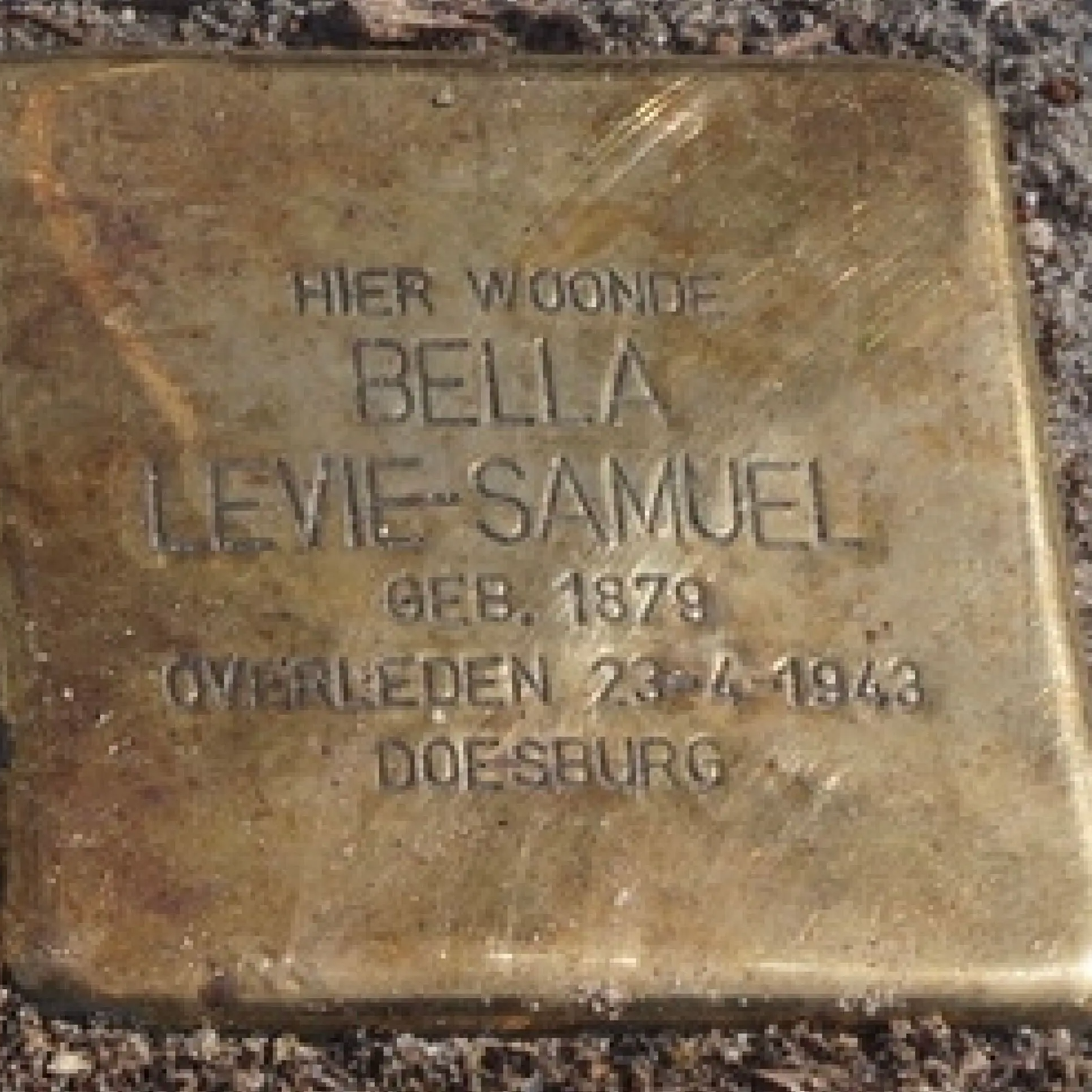 Struikelsteen voor Bella Levie-Samuel