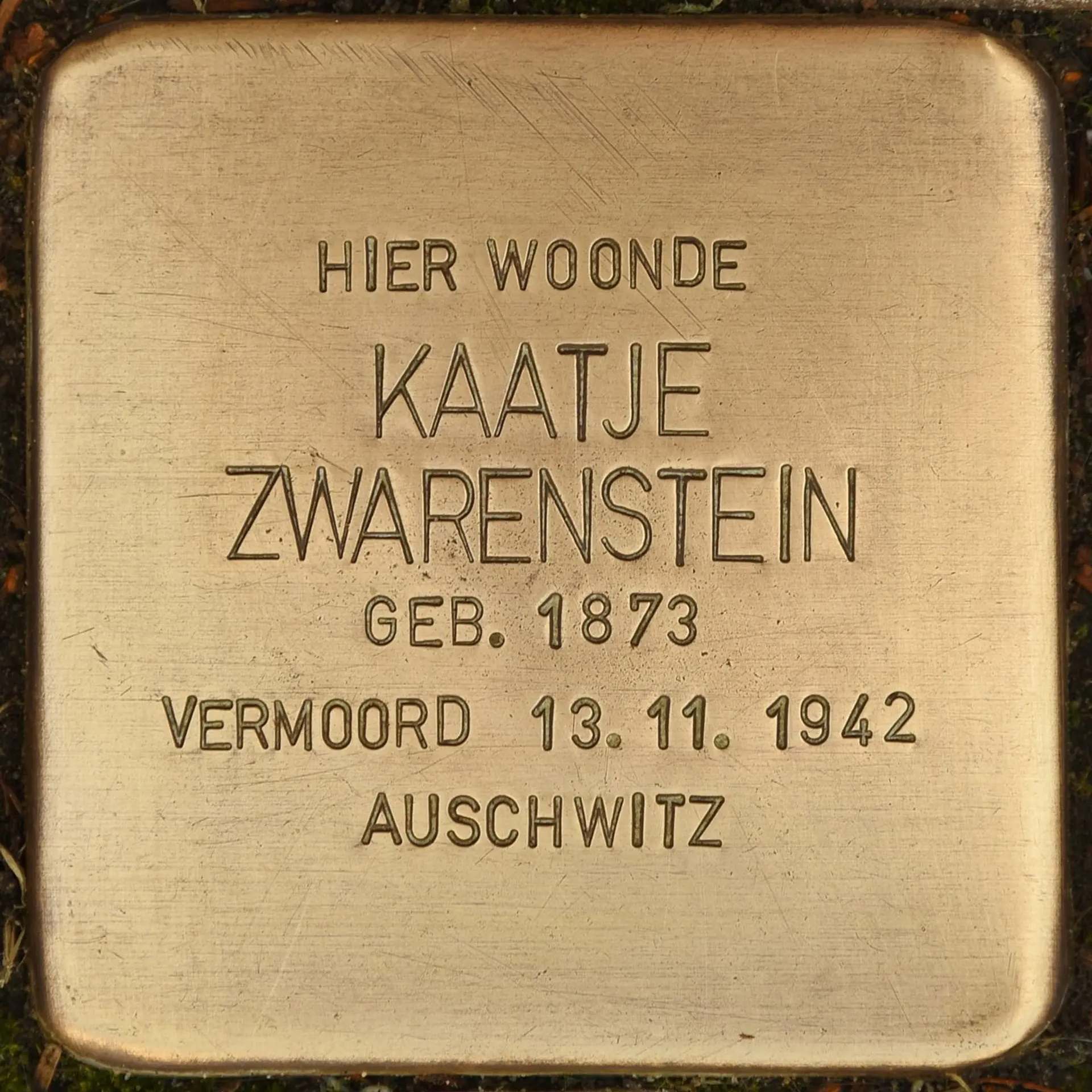 Struikelsteen voor Kaatje Zwarenstein