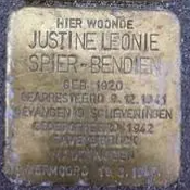 Struikelsteen voor Justine Leonie Spier-Bendien