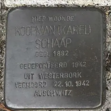 Struikelsteen voor Koopman Schaap