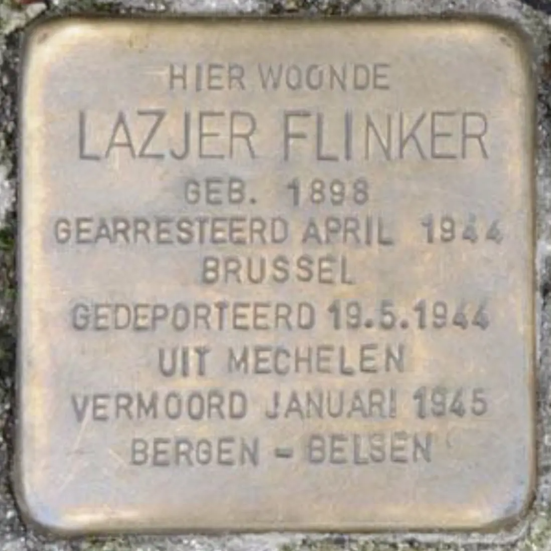 Struikelsteen voor Lajzer Noach Flinker
