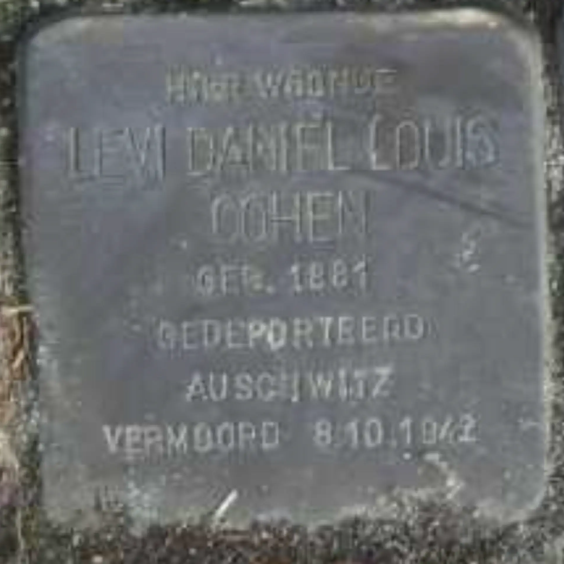 Struikelsteen voor Levi Daniel Louis Cohen