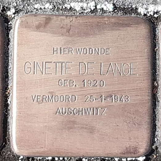 Struikelsteen voor Ginette de Lange