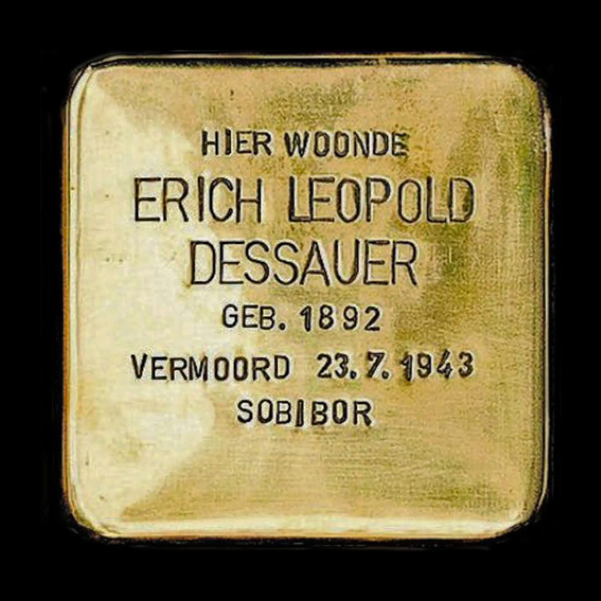 Struikelsteen voor Erich Leopold Dessauer