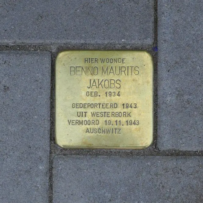 Struikelsteen voor Benno Maurits Jakobs