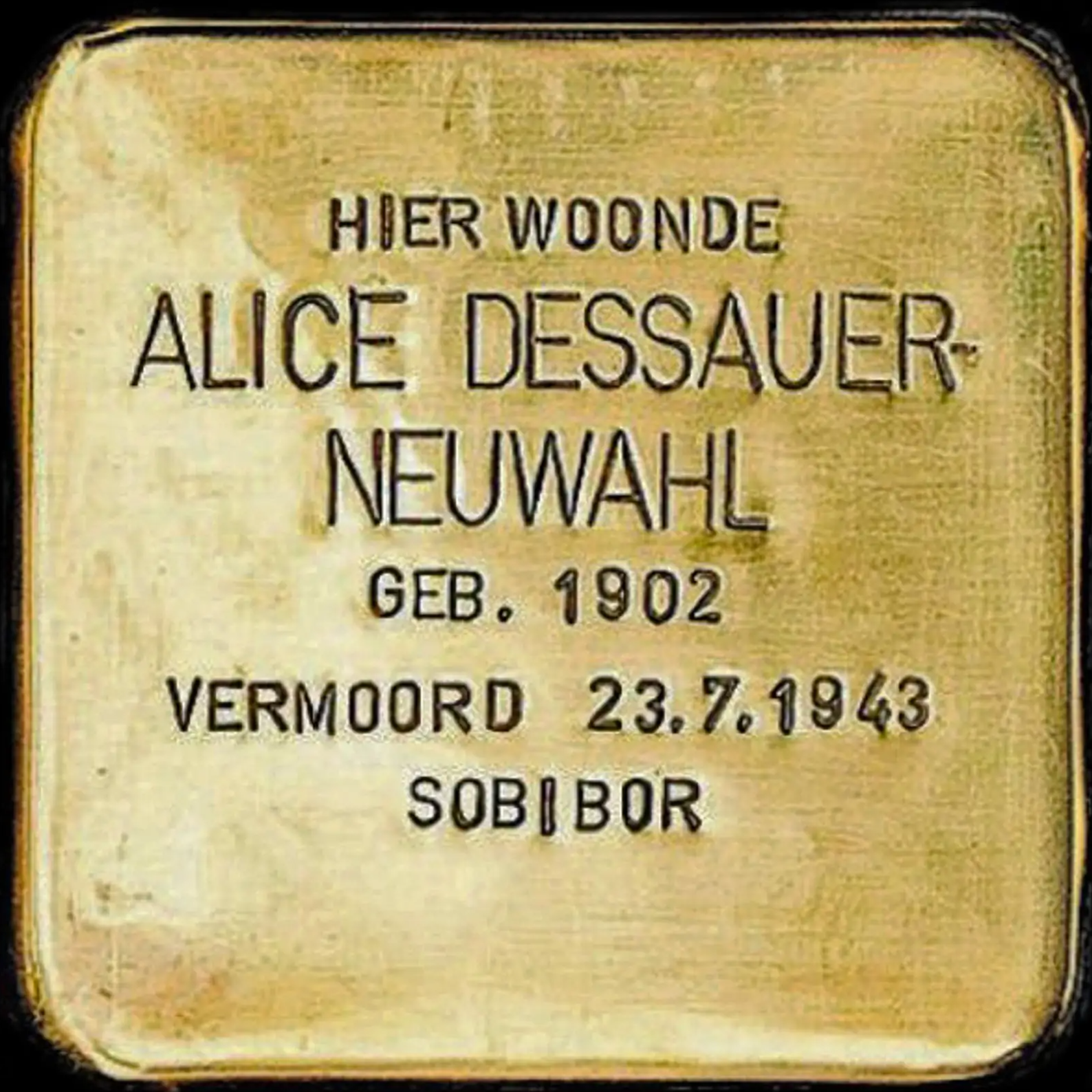 Struikelsteen voor Alice Dessauer-Neuwahl
