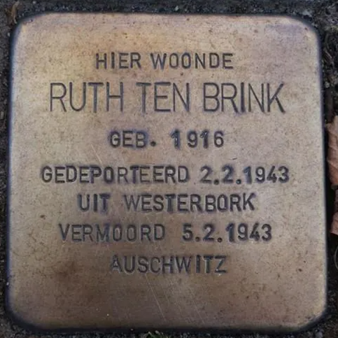 Struikelsteen voor Rosalie Ruth ten Brink