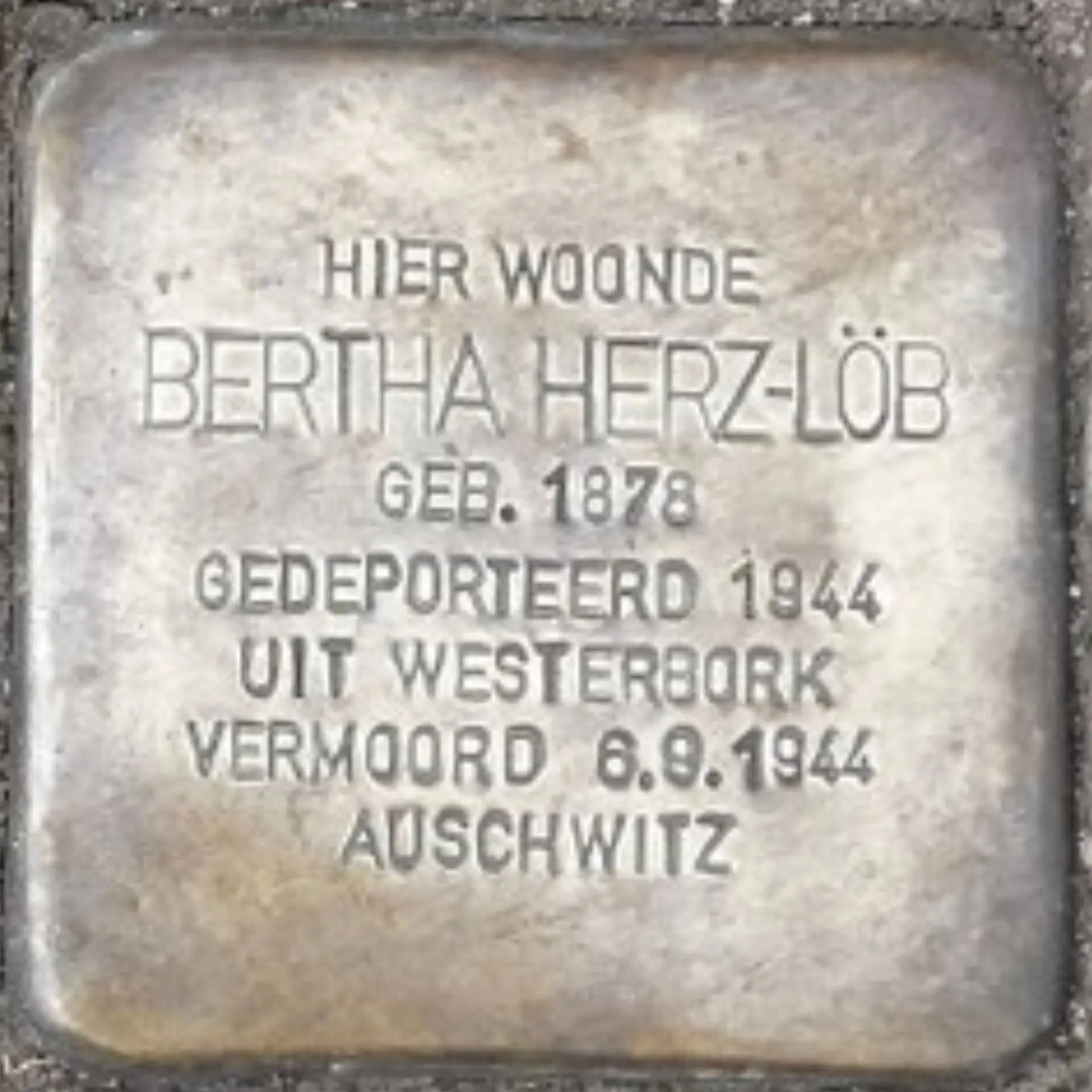 Struikelsteen voor Bertha Herz-Löb