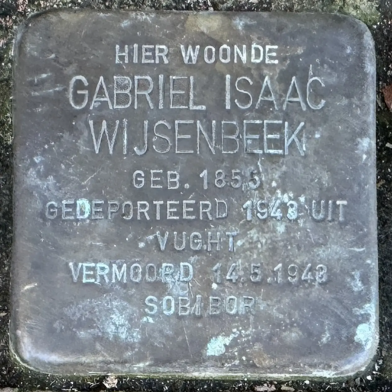 Struikelsteen voor Gabriël Isaac Wijsenbeek