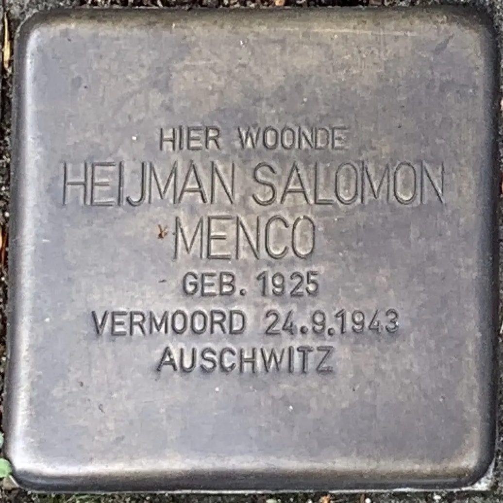 Struikelsteen voor Heijman Salomon Menco