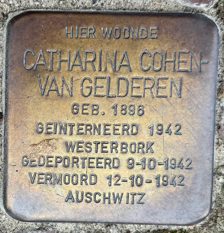Struikelsteen voor Catharina Cohen-van Gelderen