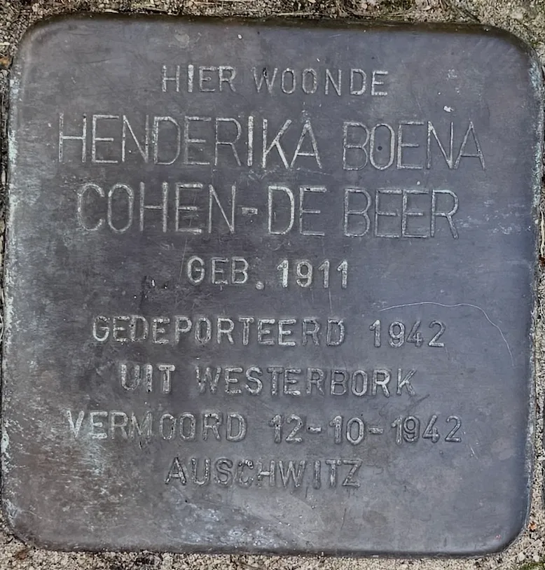 Struikelsteen voor Henderika Boena Cohen-de Beer