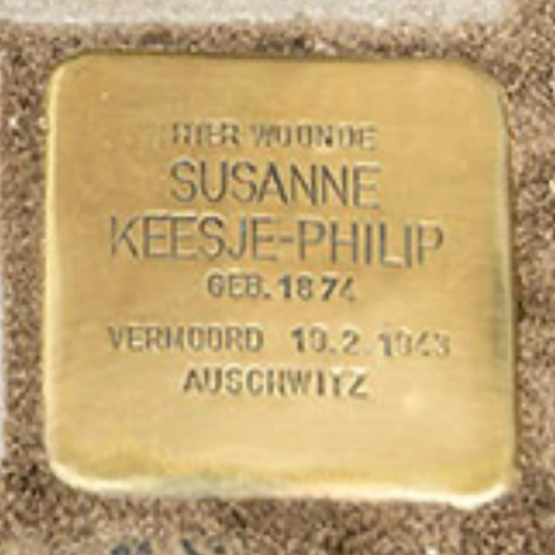 Struikelsteen voor Susanna Keesje-Philip