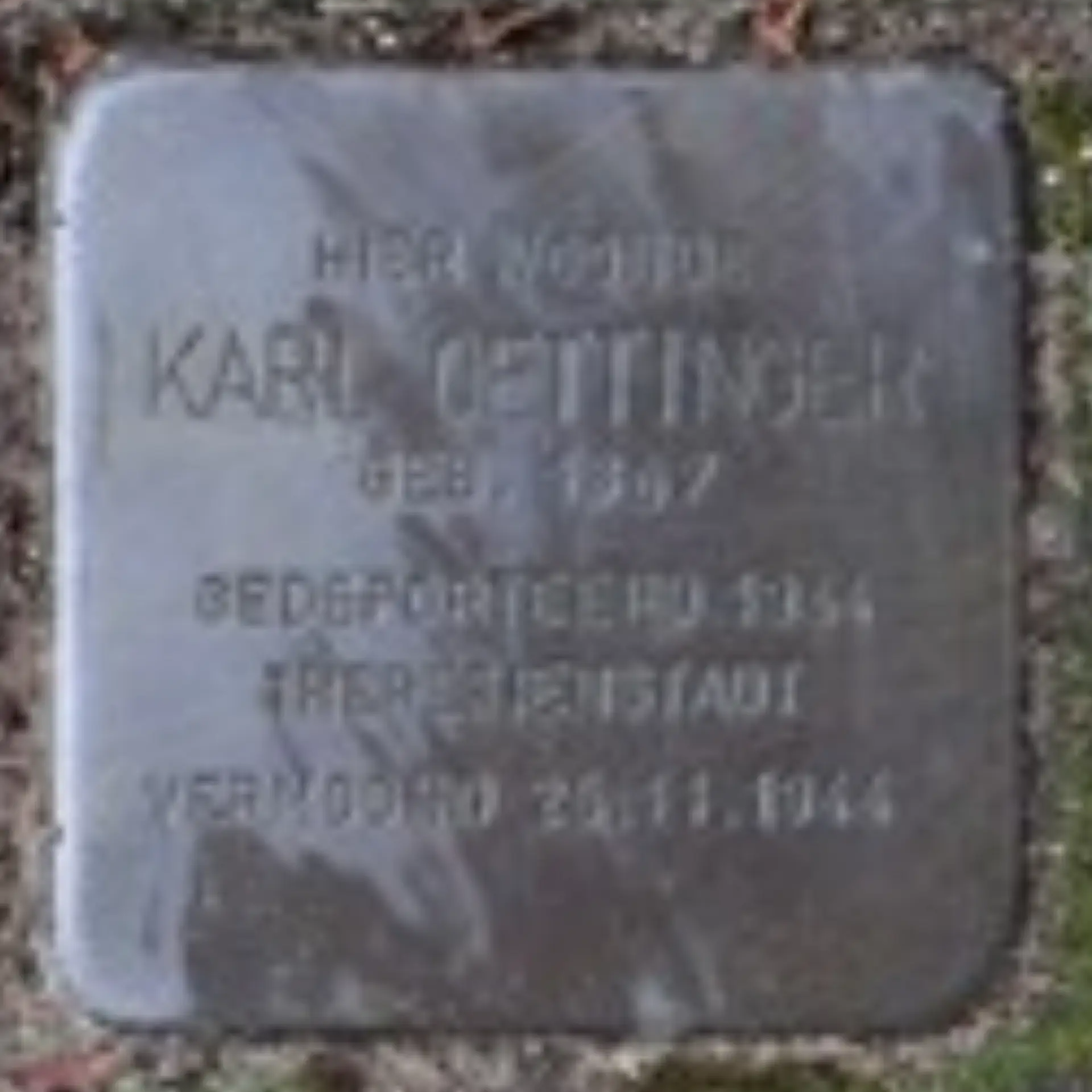 Struikelsteen voor Karl Oettinger