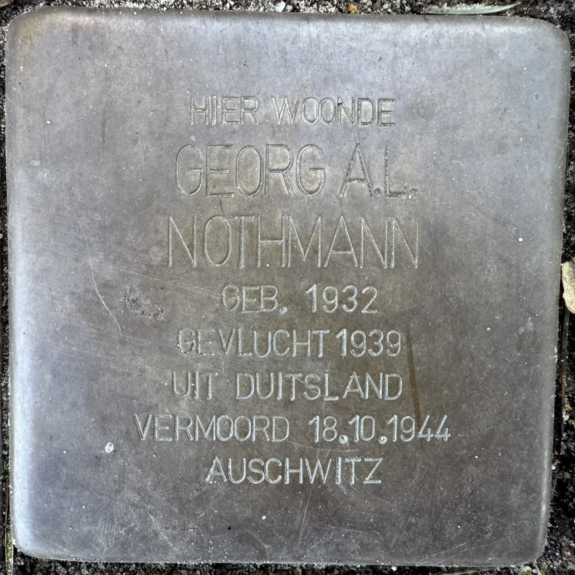 Struikelsteen voor Georg Albrecht Leonhart Nothmann