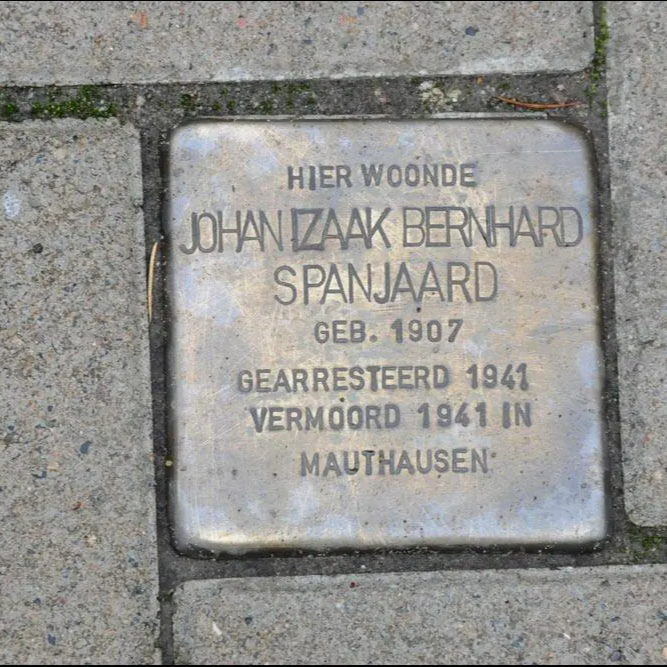 Struikelsteen voor Johan Izaak Bernard Spanjaard