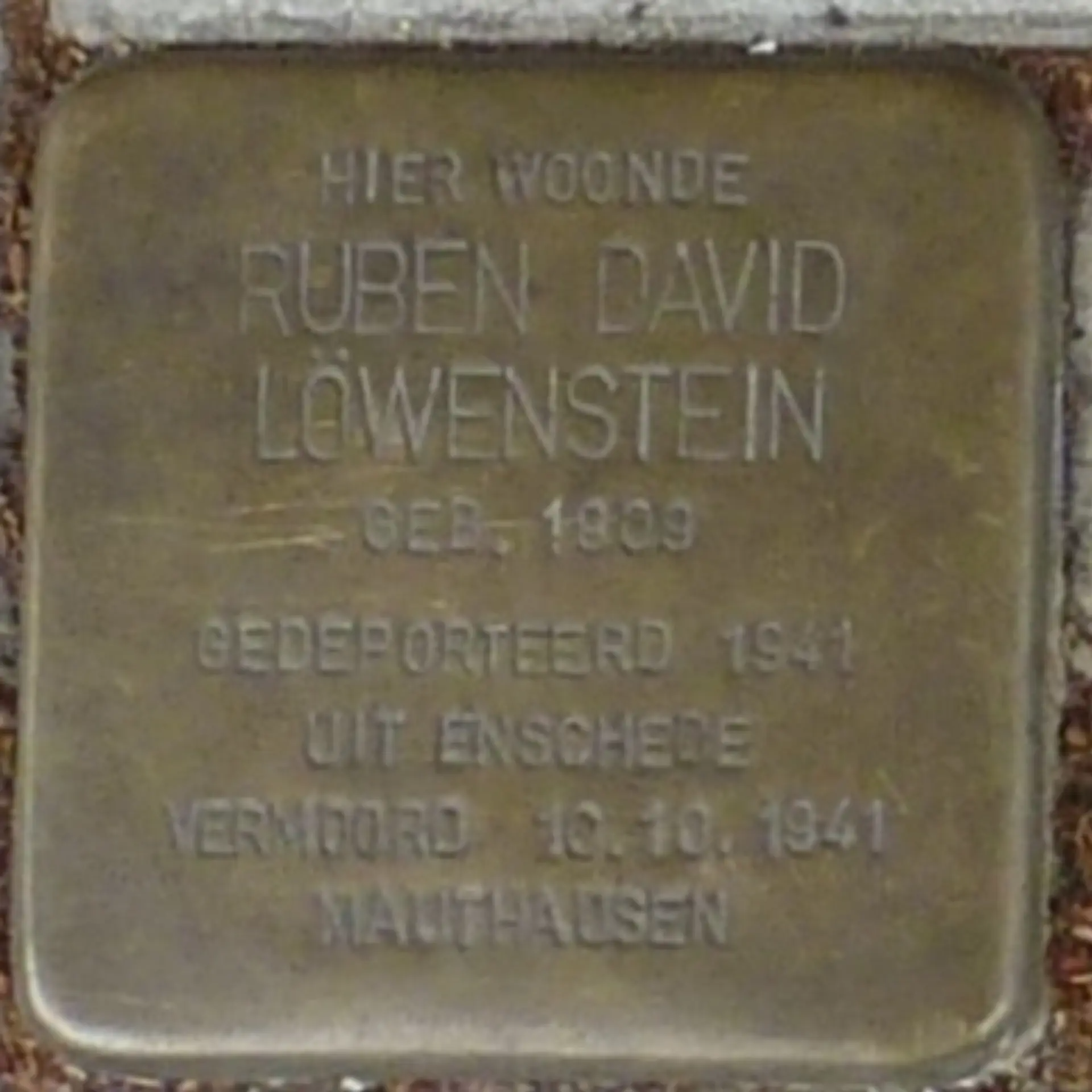 Struikelsteen voor Ruben David Löwenstein