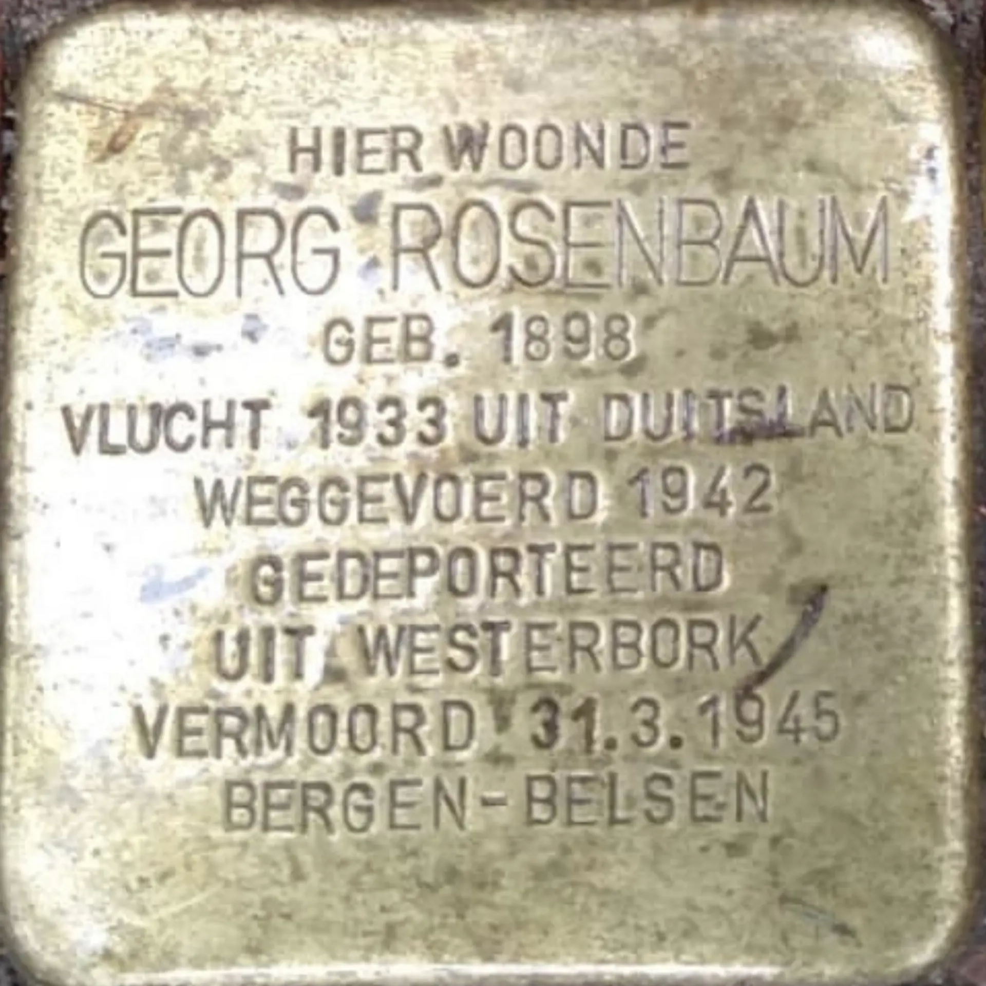 Struikelsteen voor Georg Rosenbaum