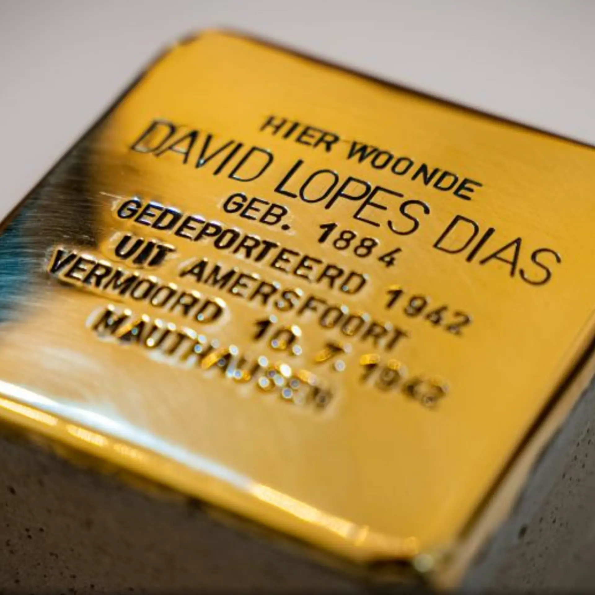Struikelsteen voor David Lopes Dias