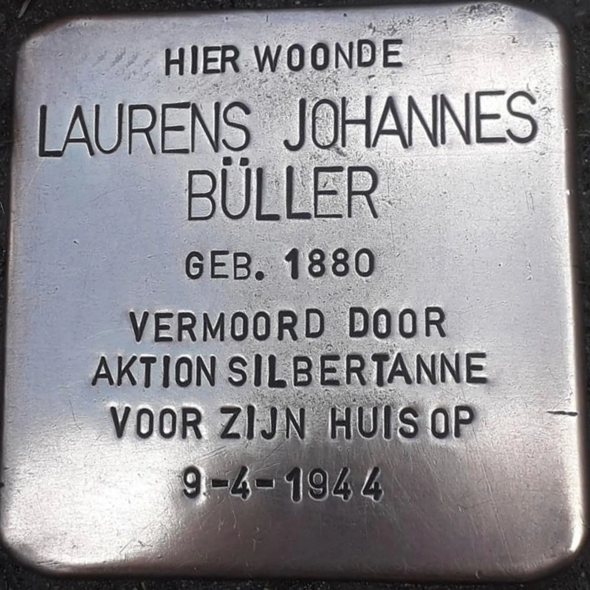 Struikelsteen voor Laurens Johannes Büller