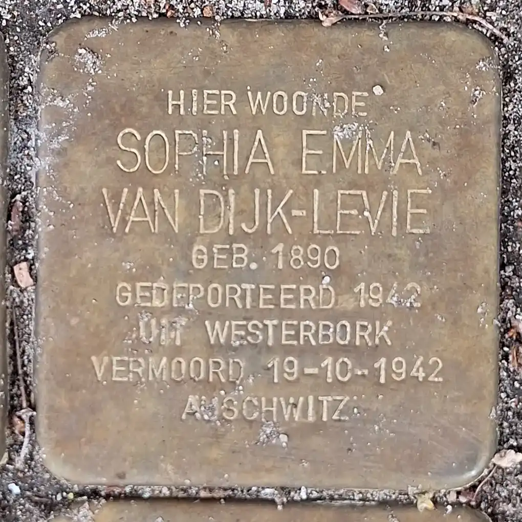 Struikelsteen voor Sophia Emma Clara van Dijk-Levie