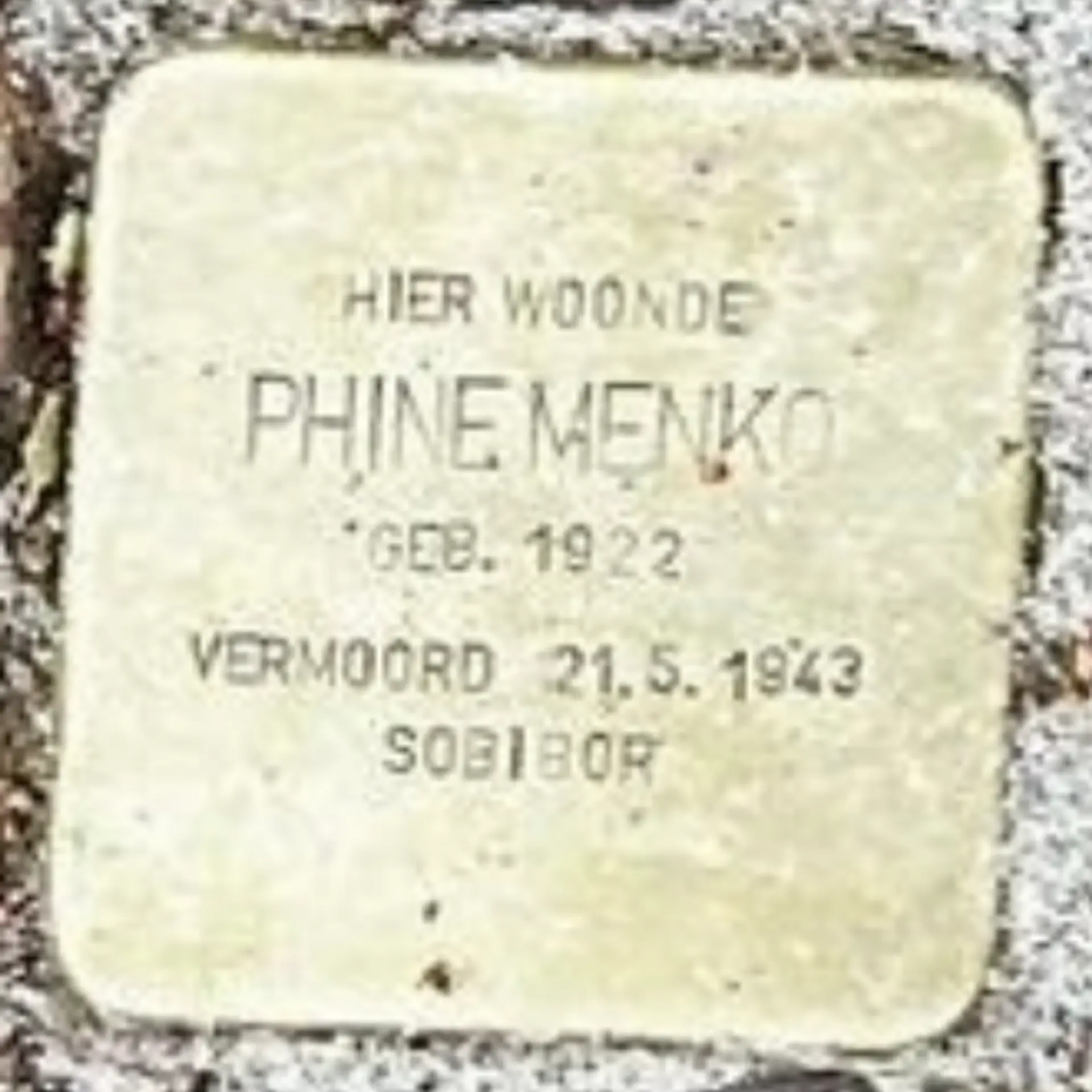 Struikelsteen voor Phine Menko