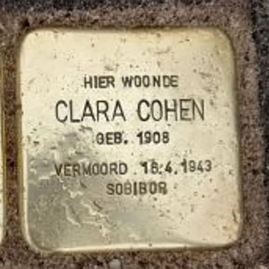Struikelsteen voor Clara Hartog-Cohen