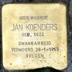 Struikelsteen voor Jan Hendrik Koenders