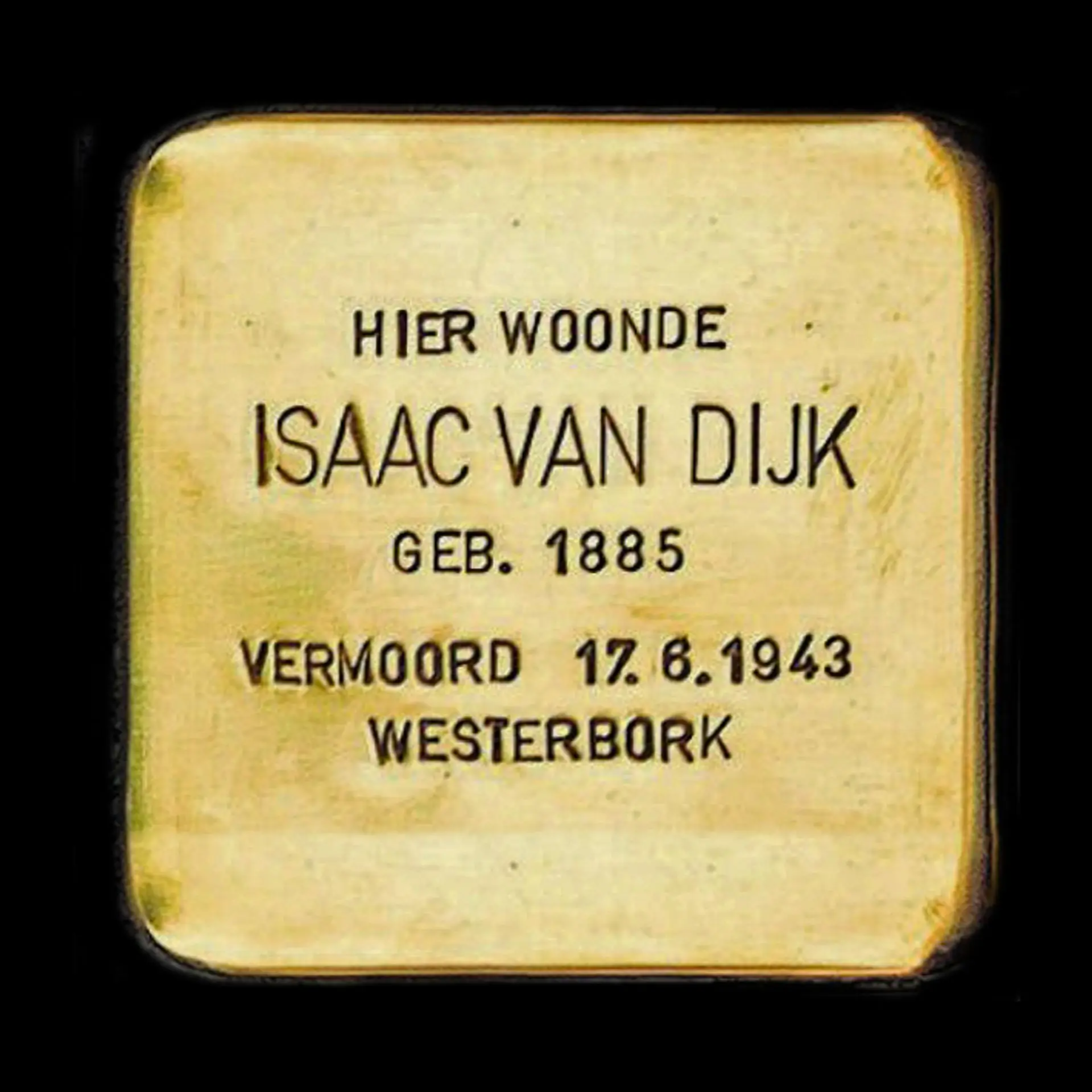 Struikelsteen voor Isaac van Dijk
