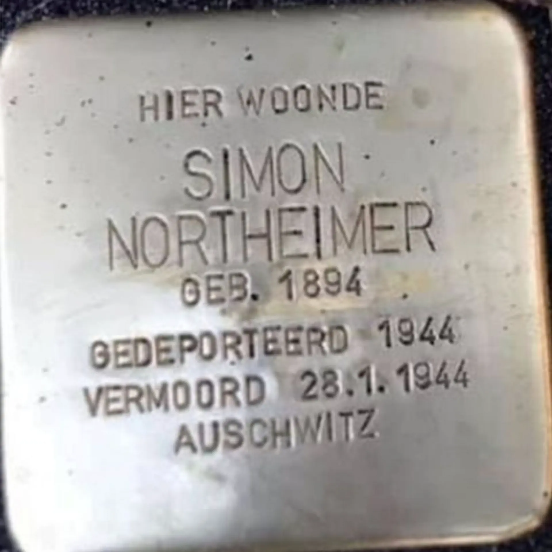 Struikelsteen voor Simon Northeimer