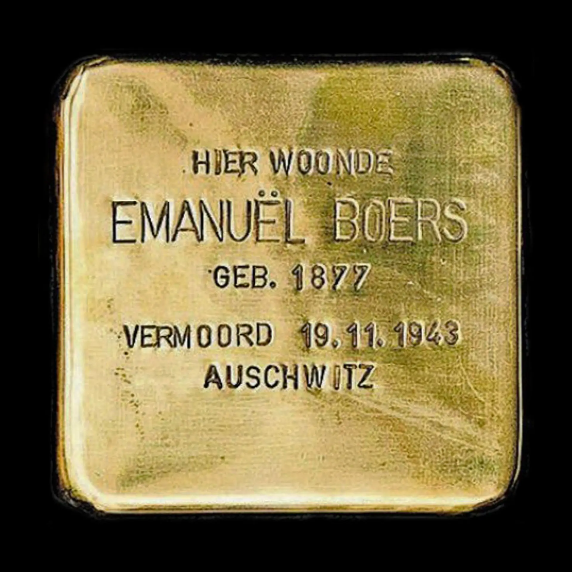 Struikelsteen voor Emanuël Boers