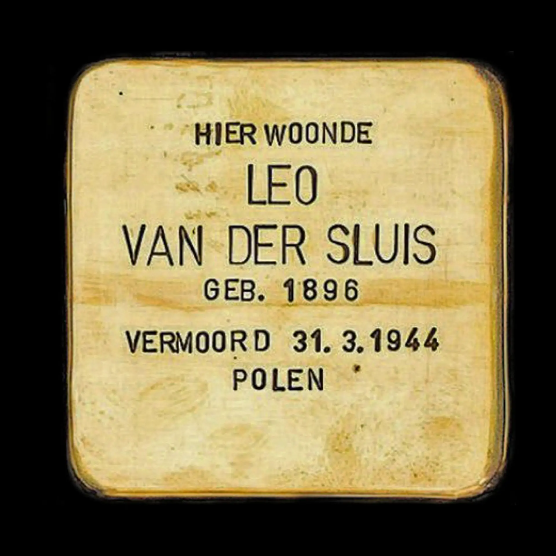 Struikelsteen voor Leo van der Sluis