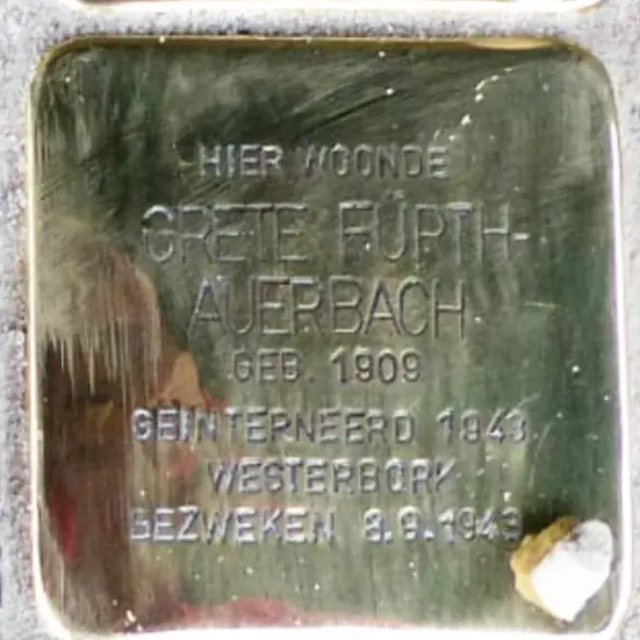 Struikelsteen voor Grete Fürth-Auerbach