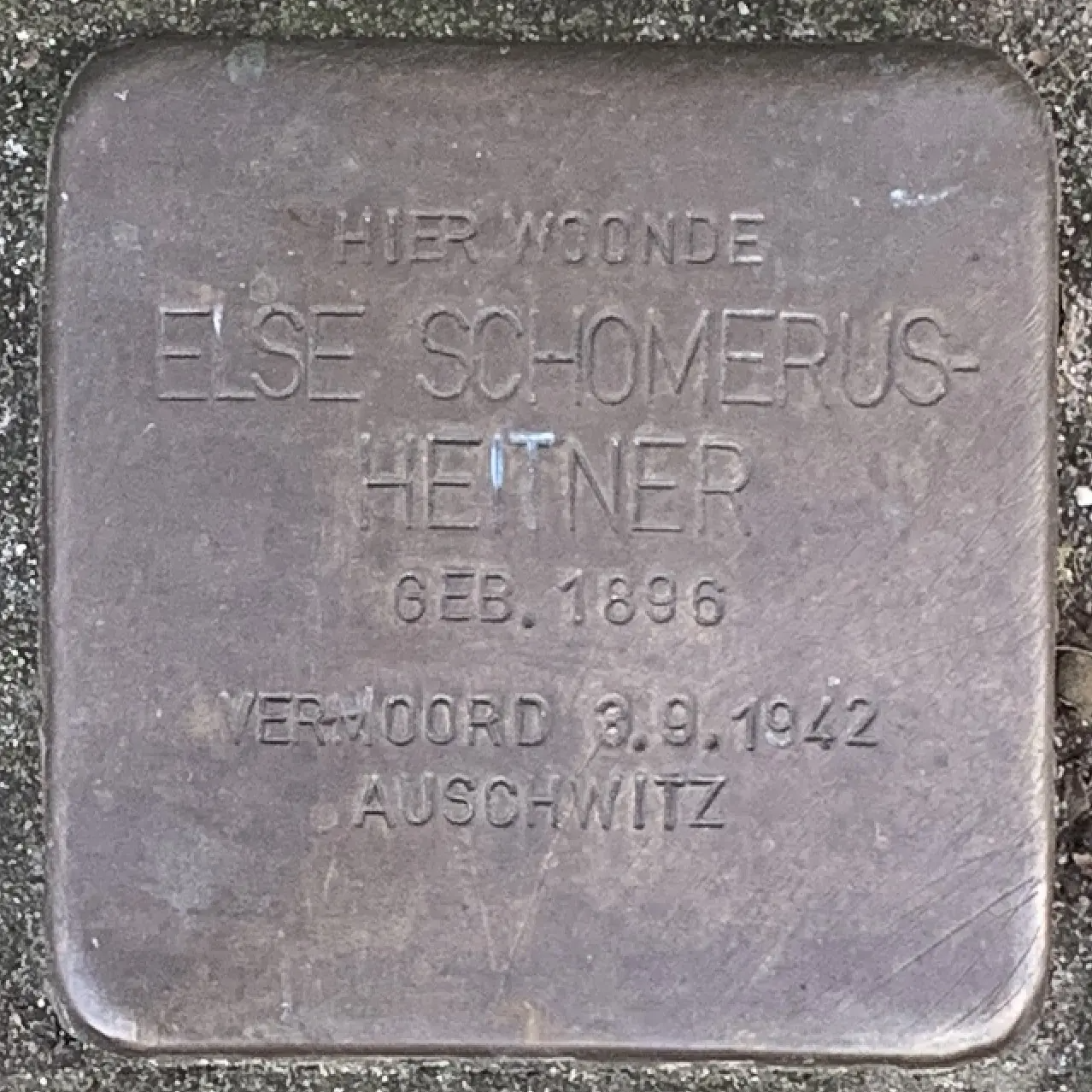 Struikelsteen voor Else Schomerus-Heitner