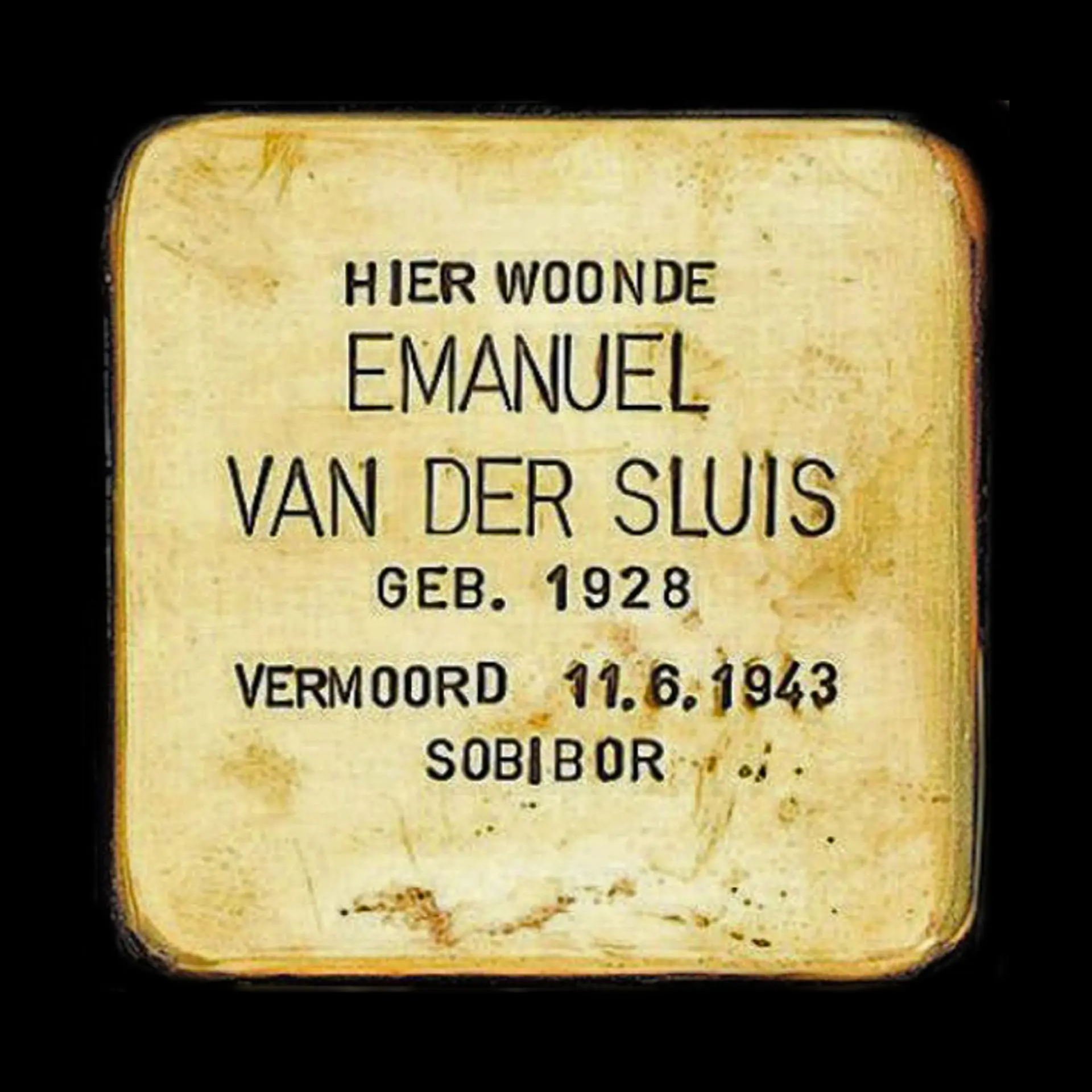 Struikelsteen voor Emanuel van der Sluis