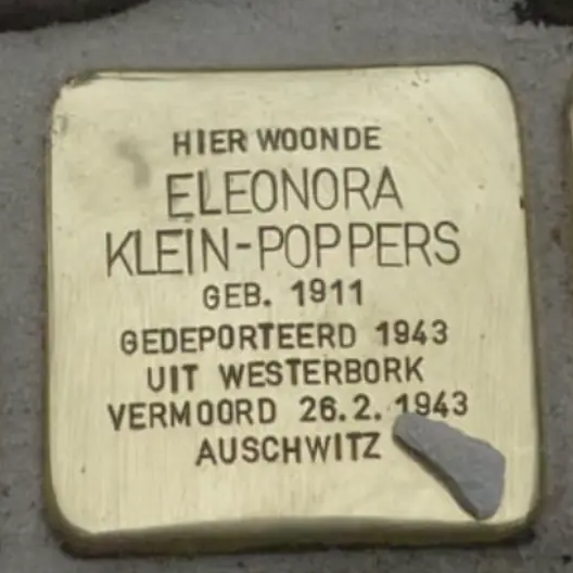 Struikelsteen voor Eleonora Klein-Poppers