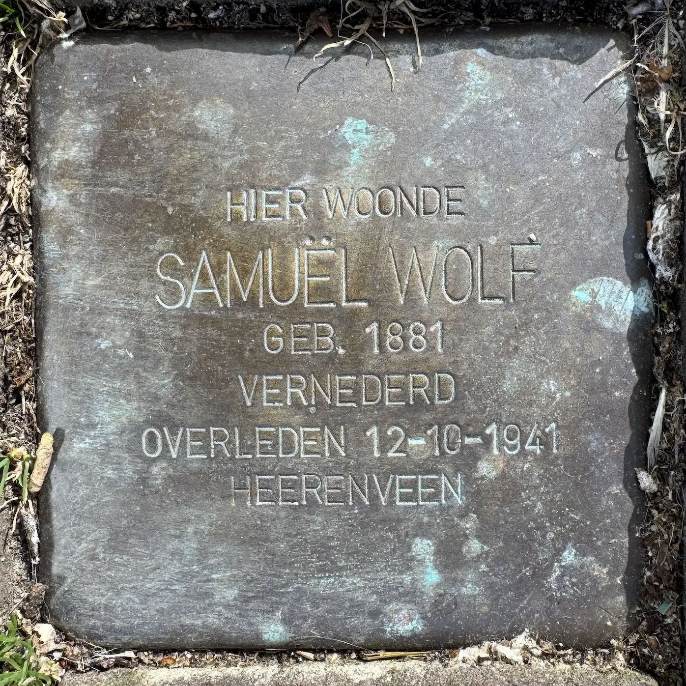 Struikelsteen voor Samuel Wolf