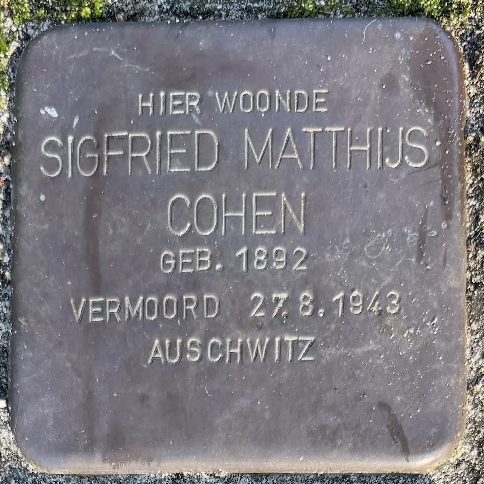 Struikelsteen voor Sigfried Matthijs Cohen
