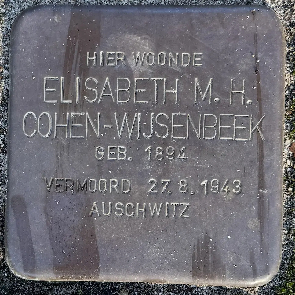 Struikelsteen voor Elisabeth Minette Henriette Cohen-Wijsenbeek