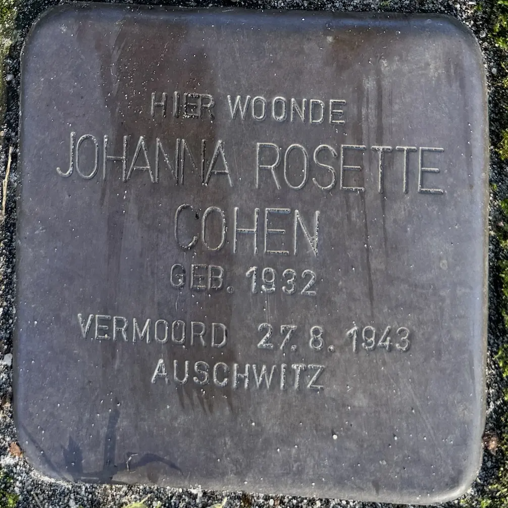 Struikelsteen voor Johanna Rosette Cohen