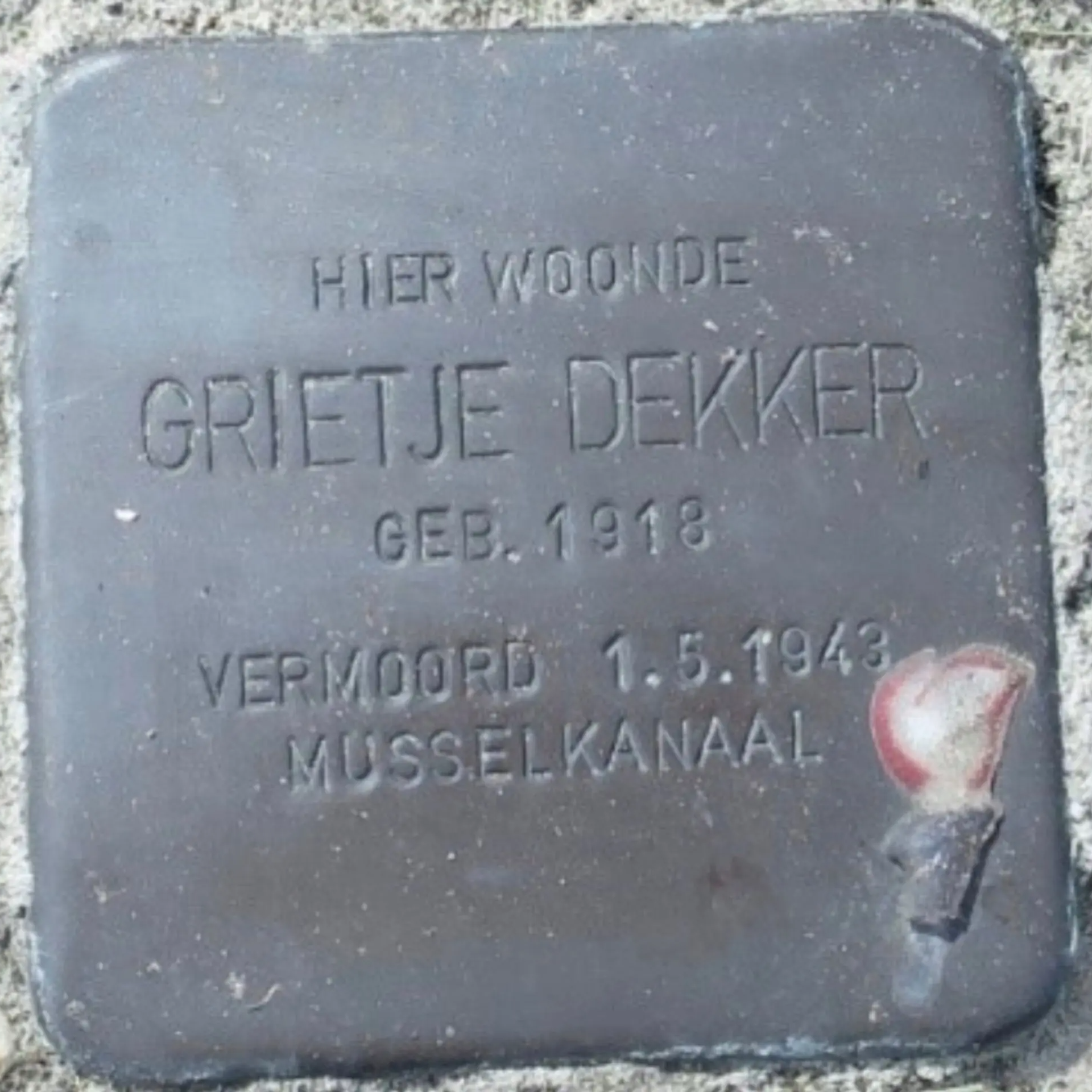 Struikelsteen voor Grietje Dekker