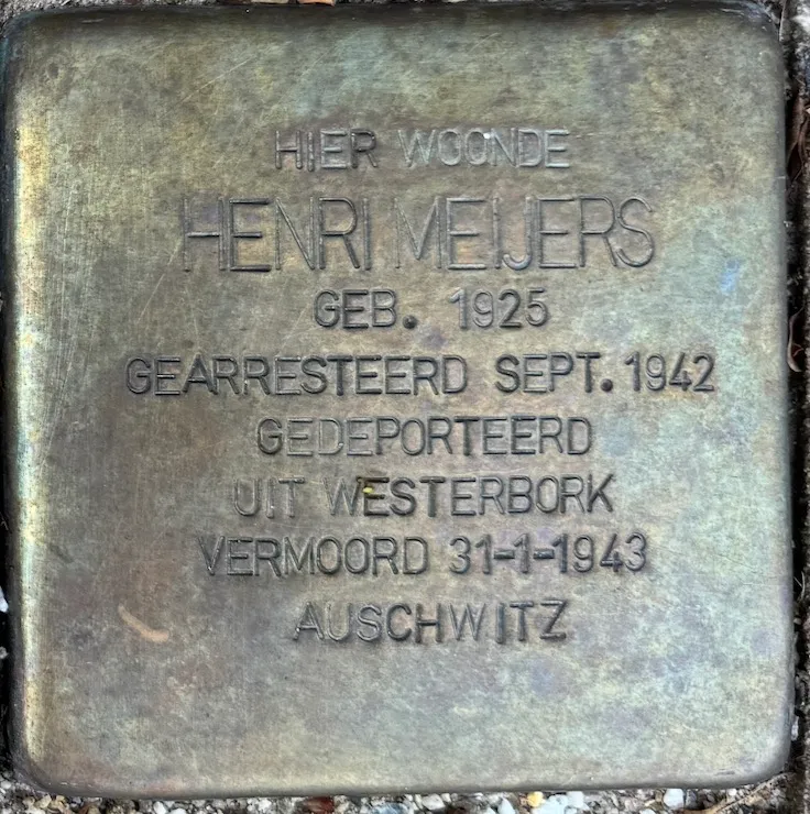 Struikelsteen voor Henri Meijers